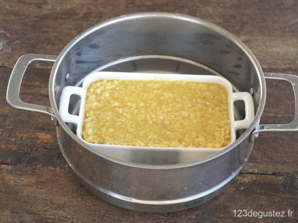 flan de chou fleur aux épices à la vapeur