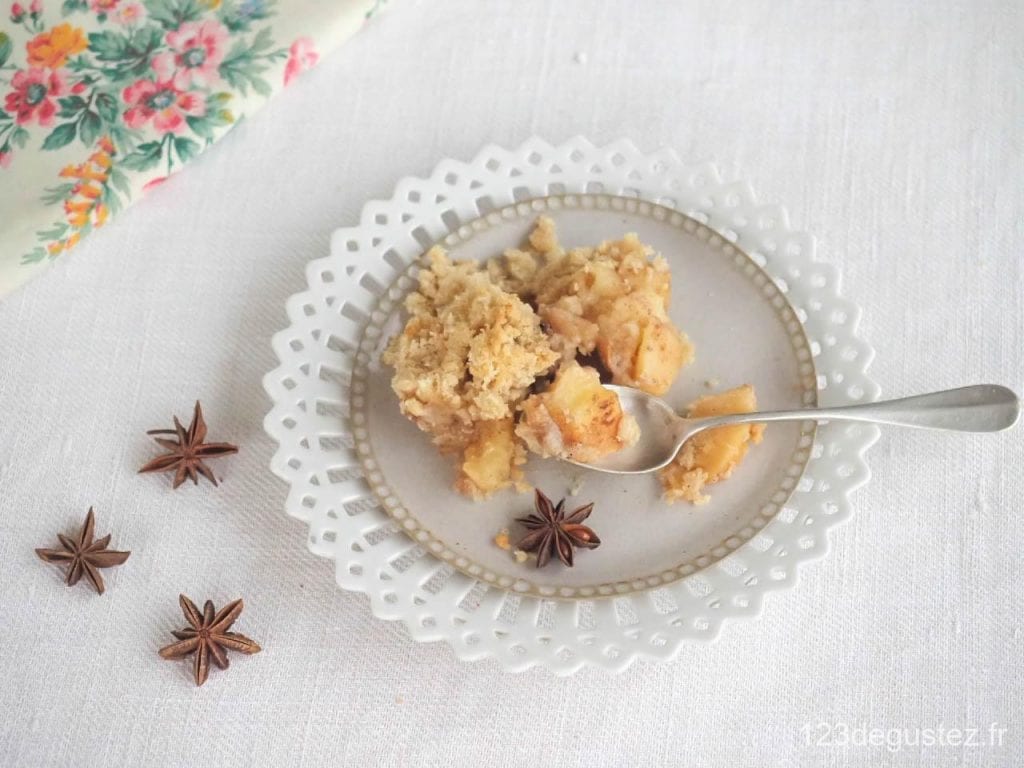crumble pomme et épices