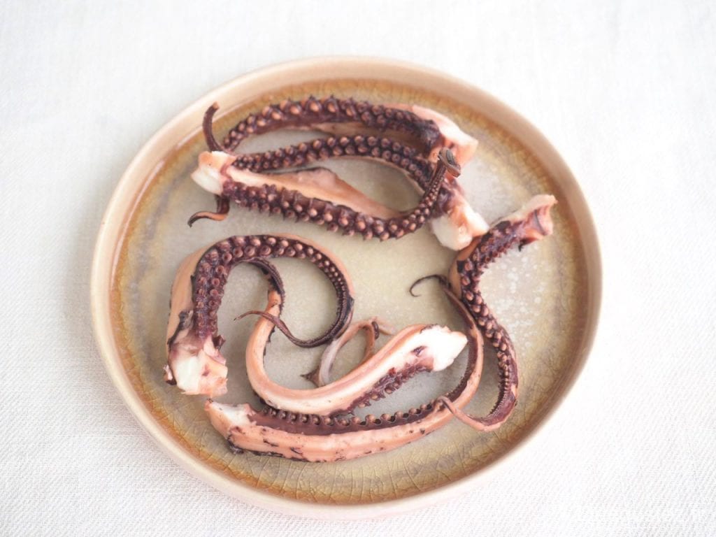tentacules d'encornet grillés