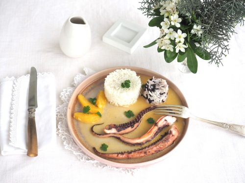 tentacules d'encornet grillés