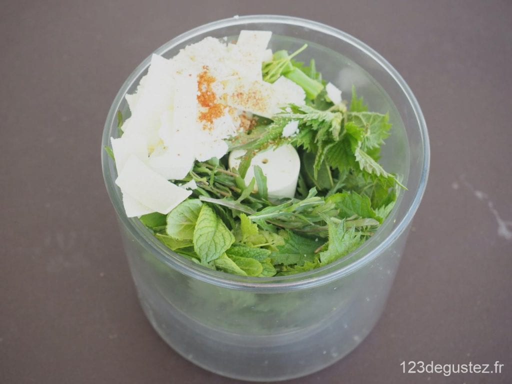 blinis orties et herbes