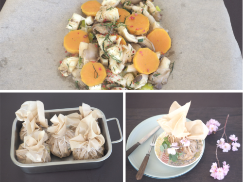 pleurotes en papillote