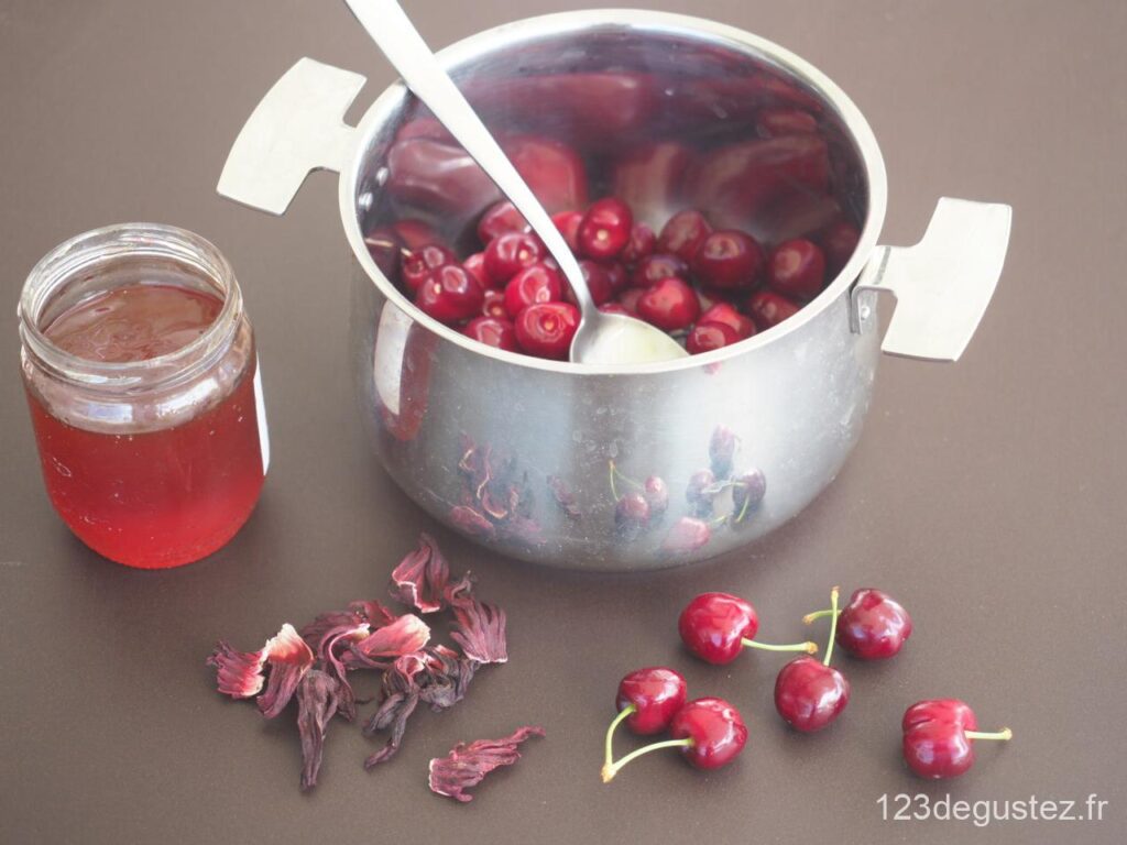 cerises confites à l'hibiscus