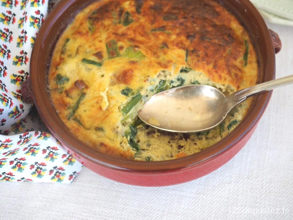 Flan aux oignons nouveaux