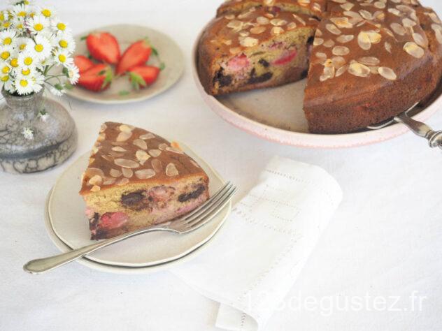 gateau banane fraise