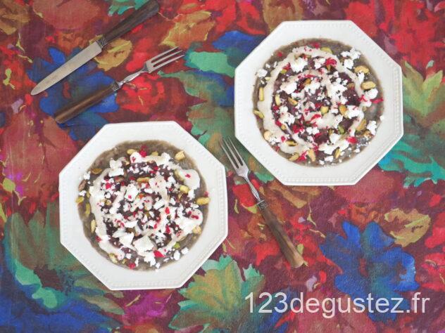 écrasé d'aubergine à l'orientale