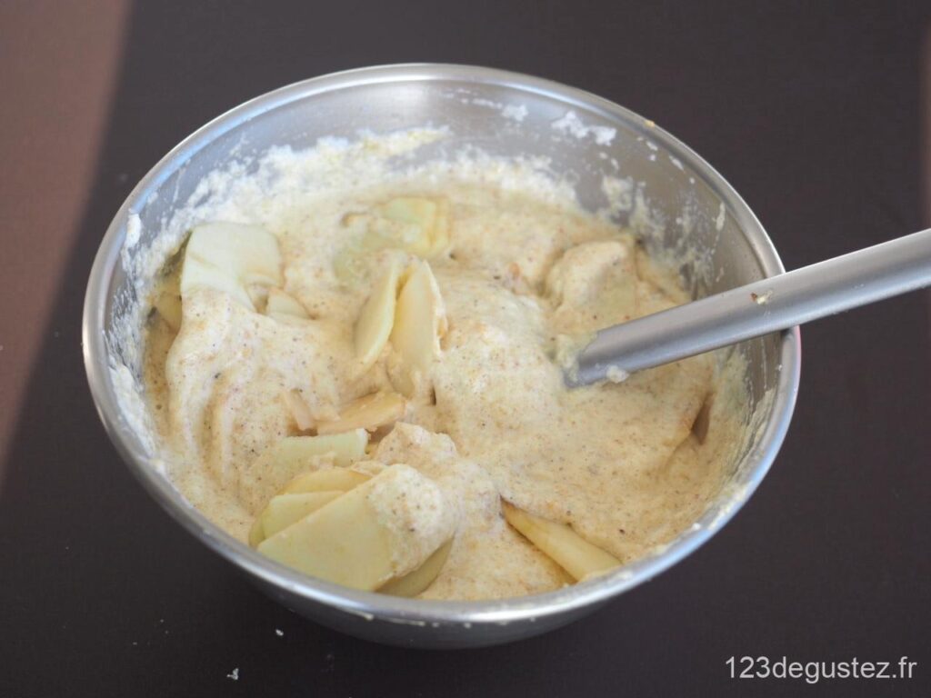 gateau noix et pomme