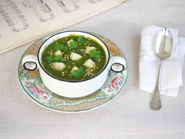 soupe butternut et épinards