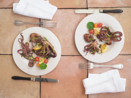 petit poulpes rôtis