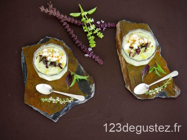 gaspacho concombre basilic