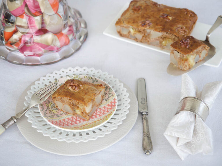gateau salé poire et bleu