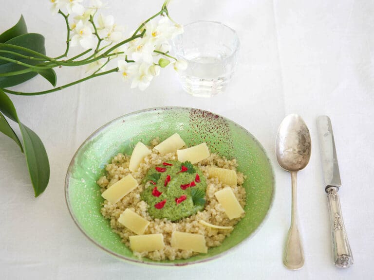 quinoa au coulis de cresson