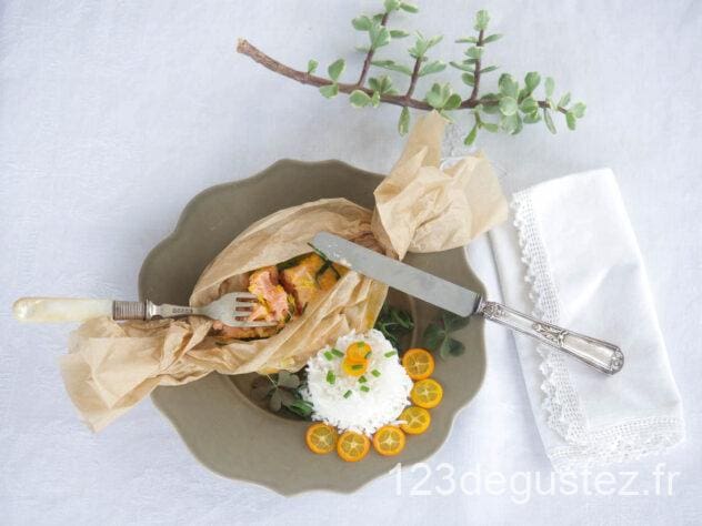 truite à l'orange cuisson vapeur